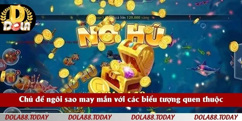 Chủ đề ngôi sao may mắn với các biểu tượng quen thuộc